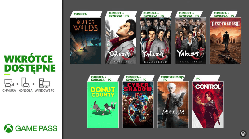 Nowe gry w GamePass Nowe gry w GamePass